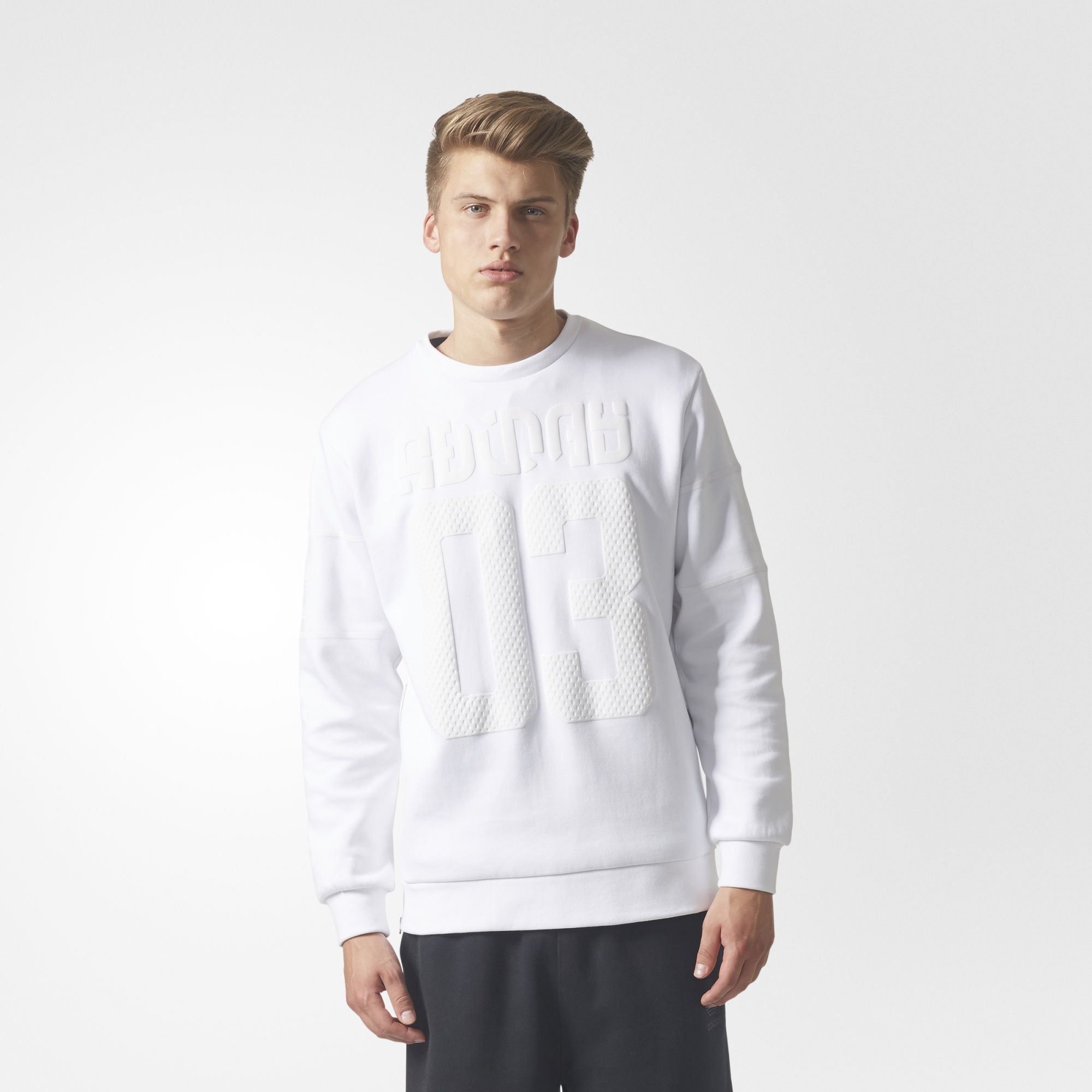 Adidas Originals White Sweatshirt BS2711 Crew...
