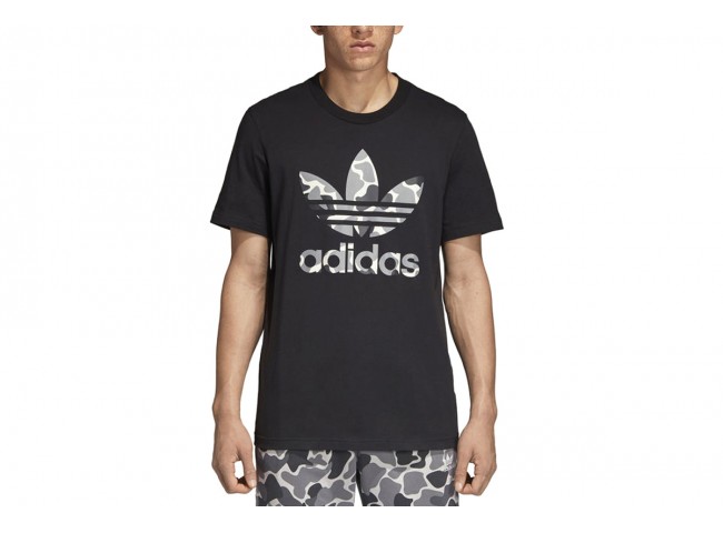 Original Adidas Camouflage Trefoil T-shirt White/Black DH4767 DH4779 Summer Tees
