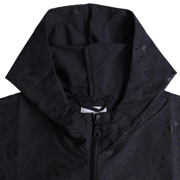 Adidas Mens All Over Print Windbreaker CE1549 Black Hoody