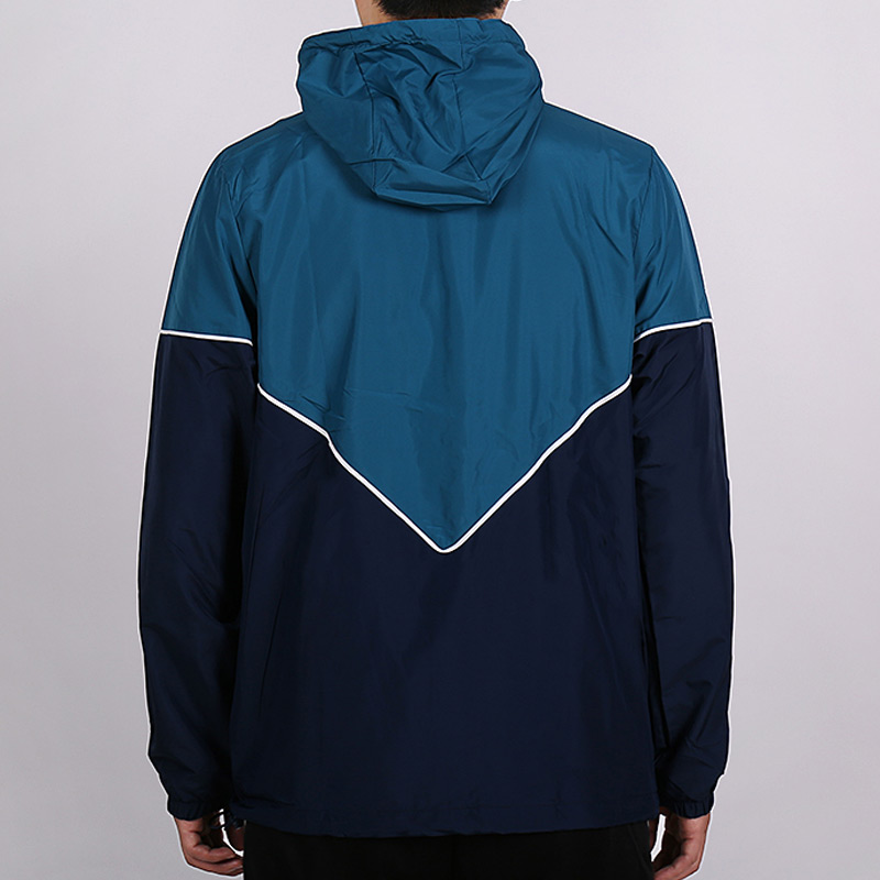 Original Adidas Jaqueta Premiere Windbreaker Hoodies DH6659 Navy White Turquesa Jacket
