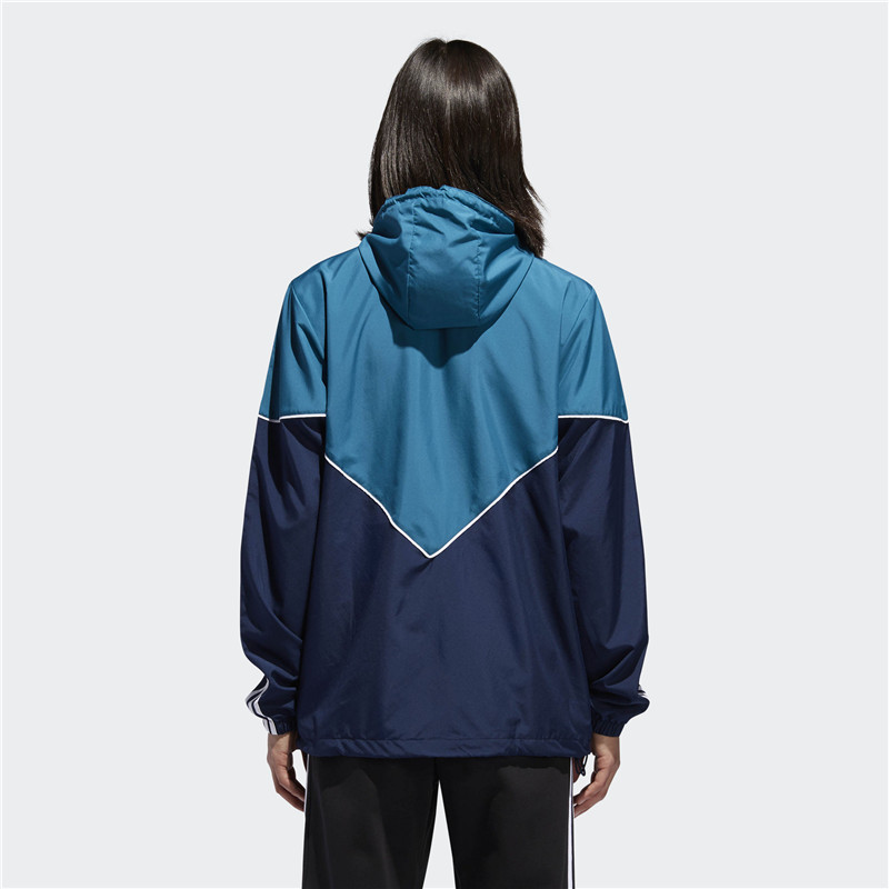Original Adidas Jaqueta Premiere Windbreaker Hoodies DH6659 Navy White Turquesa Jacket