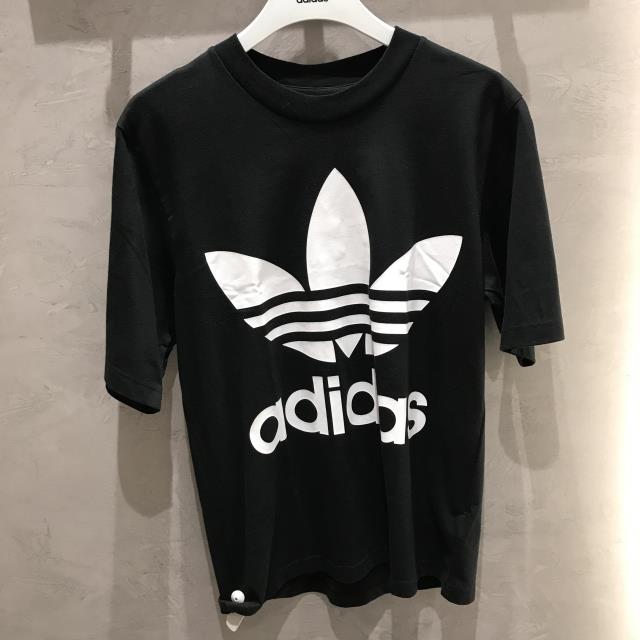 Adidas Originals AC Boxy Tees Mens Tonal Relax Fit BK7175 T-Shirt Black Summer Tees 