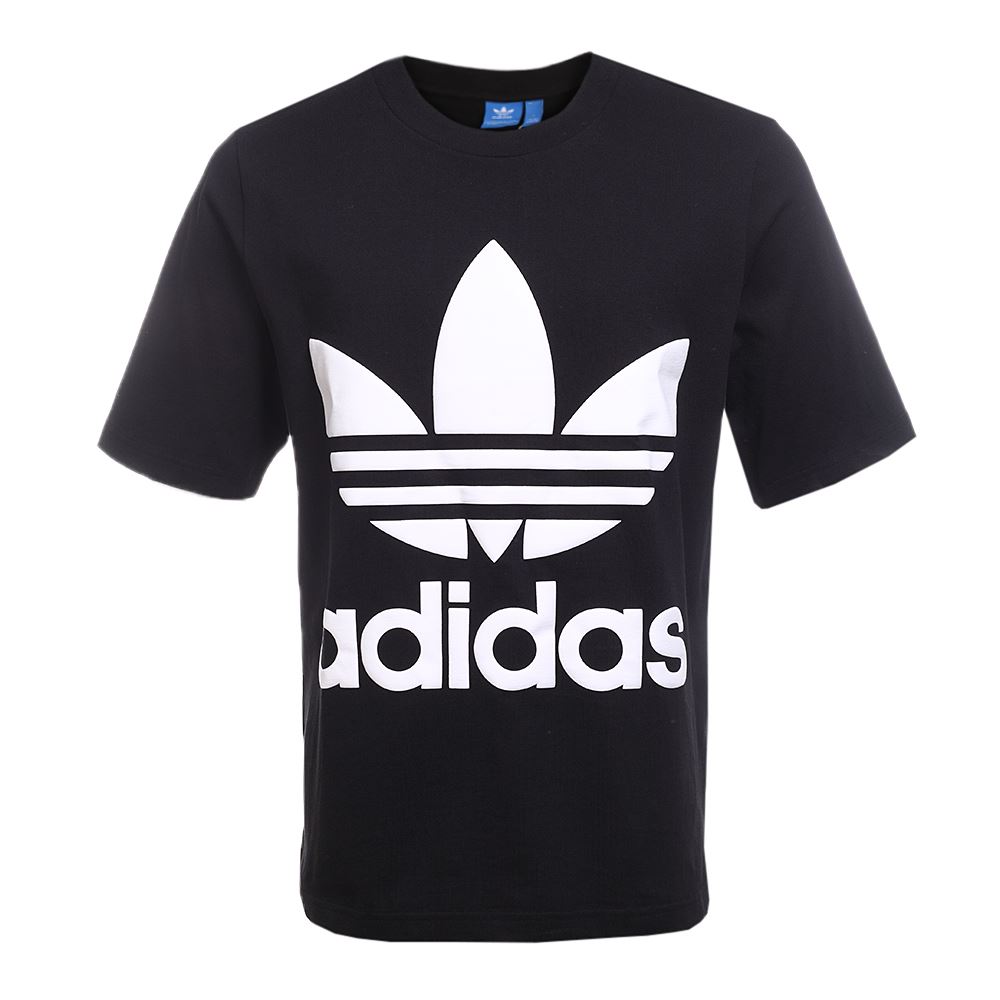 Adidas Originals AC Boxy Tees Mens Tonal Relax Fit BK7175 T-Shirt Black Summer Tees 