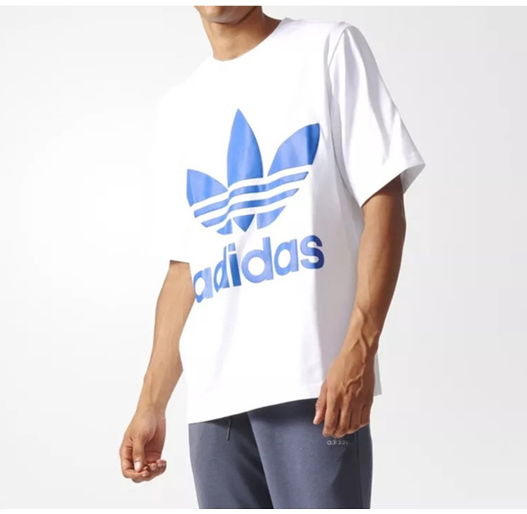 Adidas Originals AC Boxy Tees Mens Tonal Relax Fit BK7174 T-Shirt White Summer Tees 