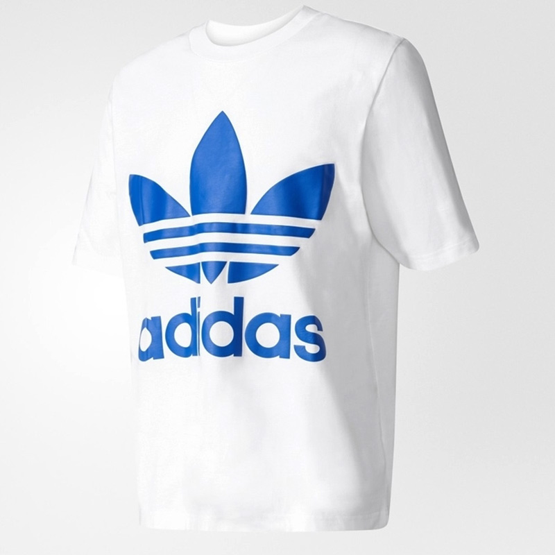 Adidas Originals AC Boxy Tees Mens Tonal Relax Fit BK7174 T-Shirt White Summer Tees 