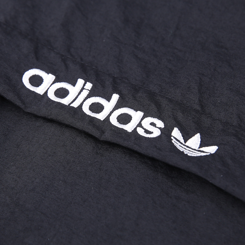 Adidas Original 3 Stripes Windbreaker Mens BR6984 Track Top Black Hoody