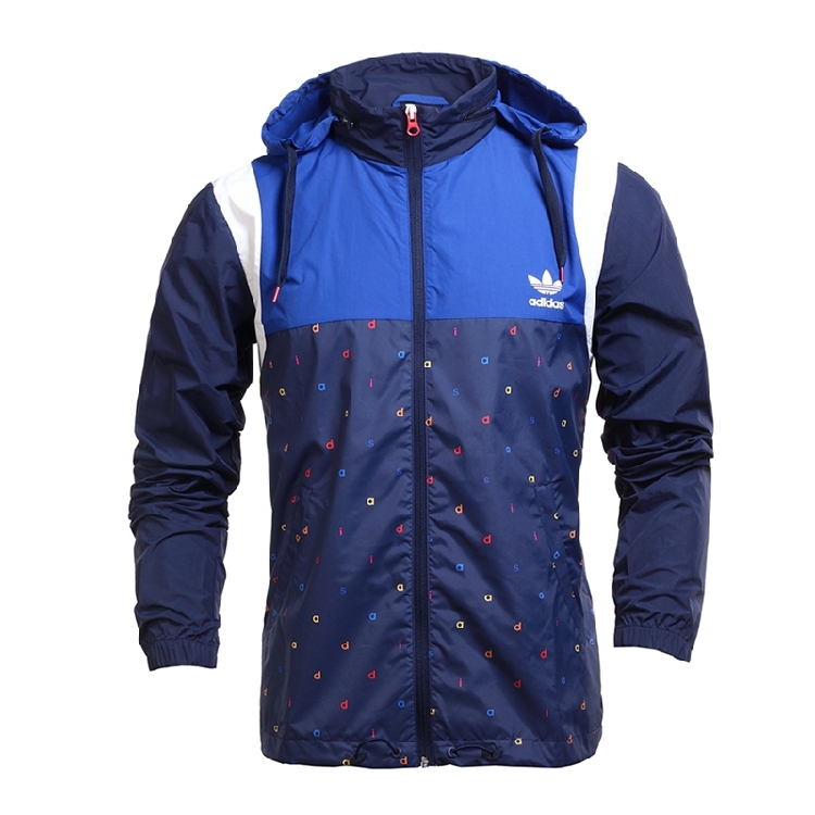 Adidas Mens Sports Jacket AY8619 Block Windbreaker Track Top