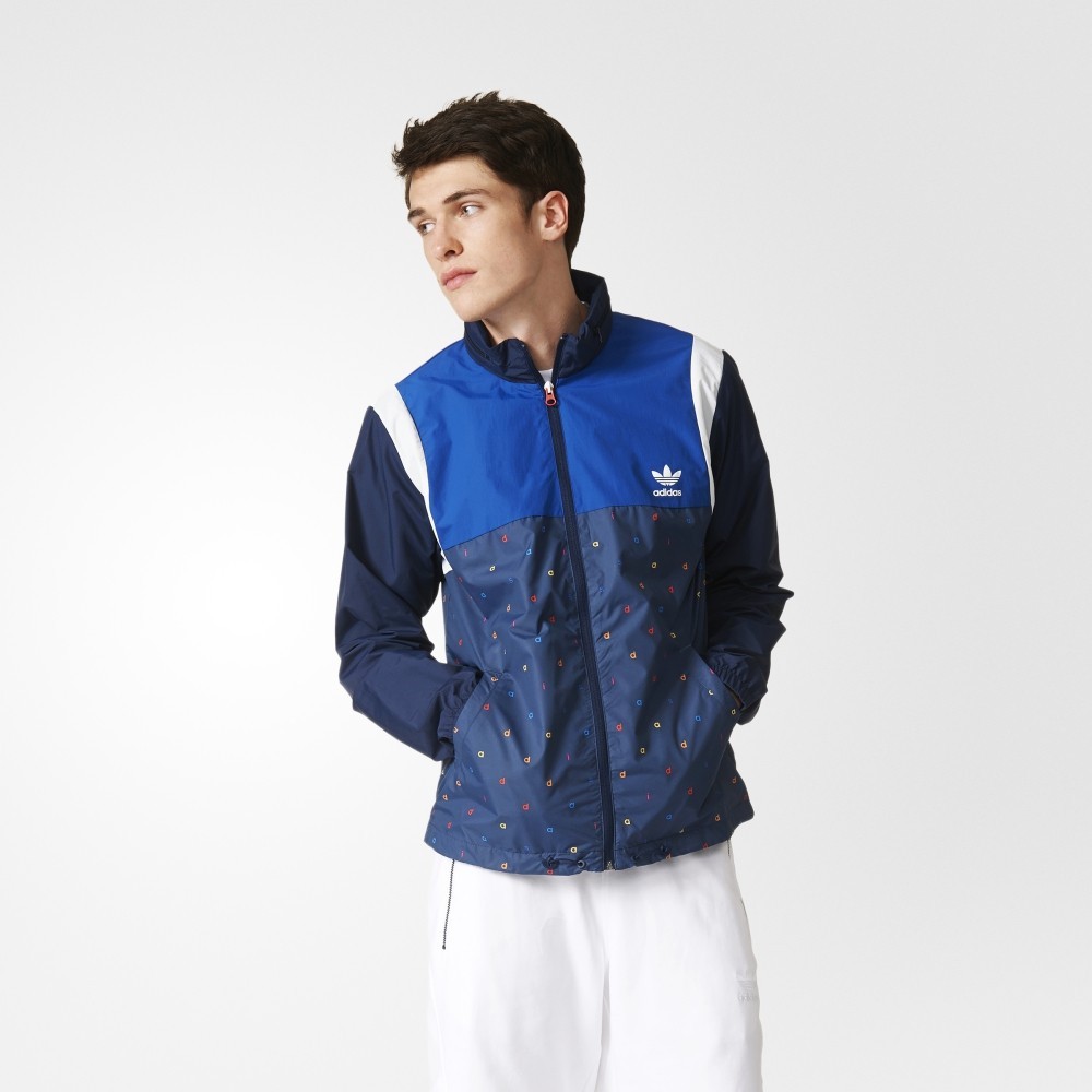 Adidas Mens Sports Jacket AY8619 Block Windbreaker Track Top