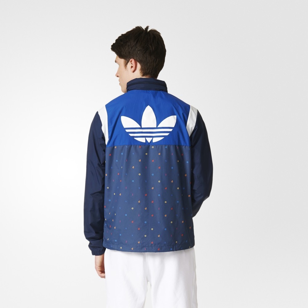 Adidas Mens Sports Jacket AY8619 Block Windbreaker Track Top