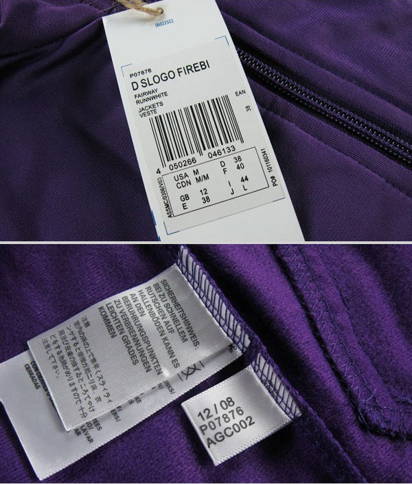 Original Adidas Womens Authentic Sports Track Top Firebird Jacket Purple Trefoil Coat