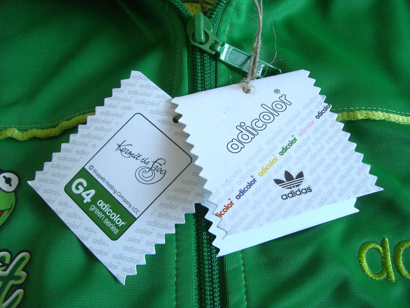 Original Adidas MENS G4 Jacket Green Kermit Jacket Adidas Adicolor Sport Embroidery Athletics Coat