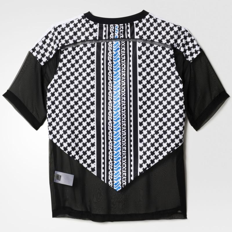 Adidas Original Soccer Print Tees Women Monochrome Trefoil AJ8525 Tshirt