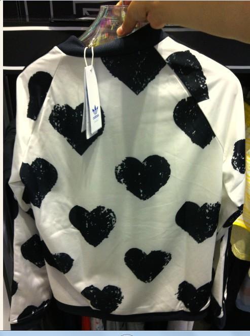 Originial Adidas Chaqueta Mujer Heart Medlist Track Top W68758 Jacket White