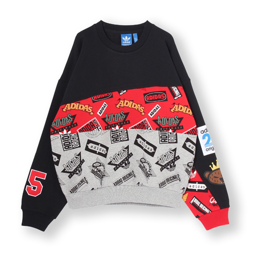 Adidas Originals Mens 25th Jams Blocked Black Crew Neck Sweatshirt AB1544 Nigo Sweats Hoody