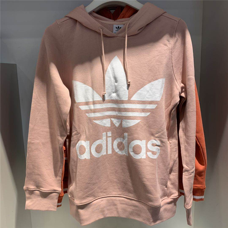 New Womens Adidas Original Trefoil Hoodie DH3134 Pink Hoody