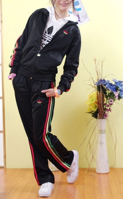 Original Womens Adidas Firebird Rasta Jacket And Pants Sport Track Top Colorful E16499 Jamaica Tracksuit