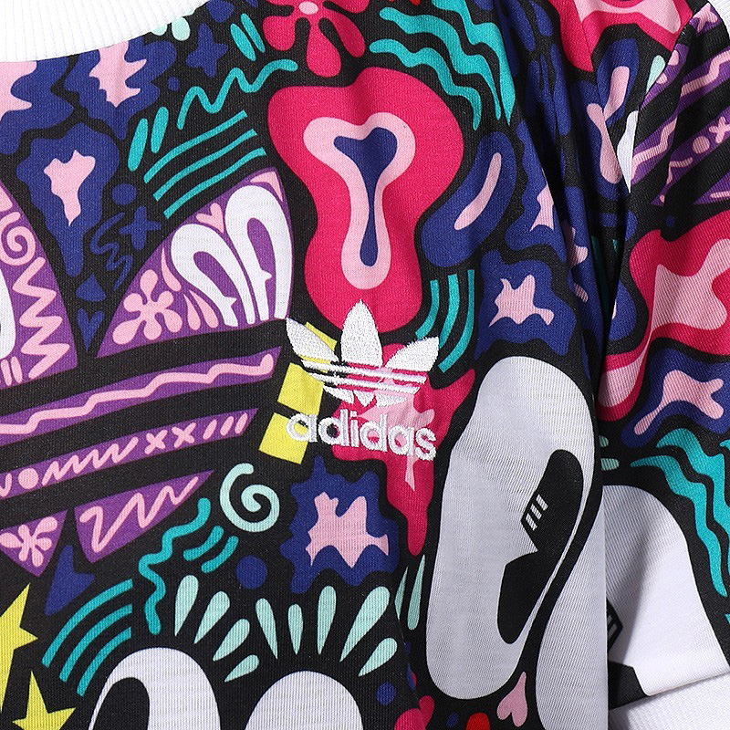 Original Adidas 2019 Women Tees DV2656 Hattie Stewart Summer Eyes 3-Stripes Tees