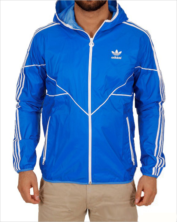 Adidas Original Herren Regen Jacket X52184 Windbreaker Zip Hoody