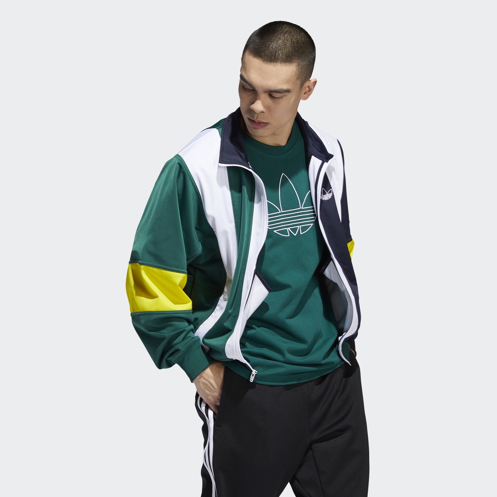 Original Mens Adidas Bailer Track Top EJ7114 Blue Jacket