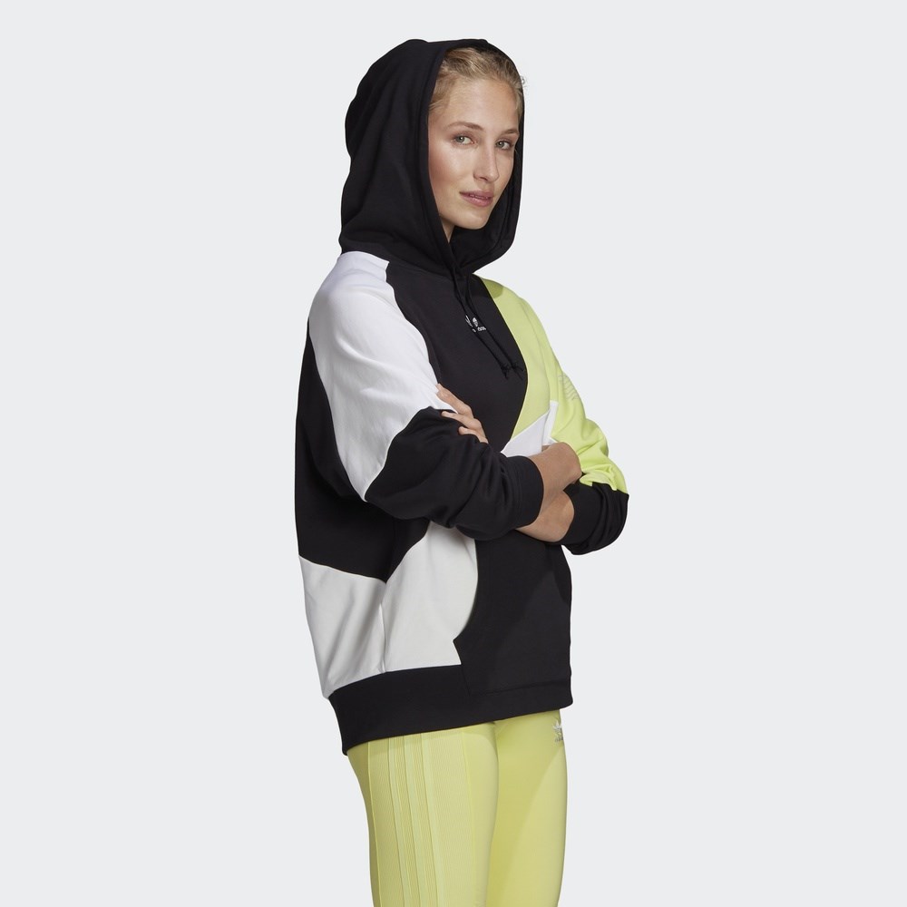 Adidas Originals Womens Colorblock Hoodie FR0557 Black Foot Locker Hoody