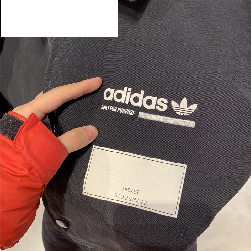 Adidaso Mens Original Logo Print Coach Jacket DX3767 GRP Sport Shirt Jacket