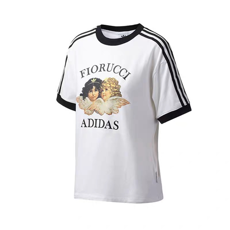 Adidas OriginalS x Fiorucci White Tshirt ED8775 Woemns TEES C