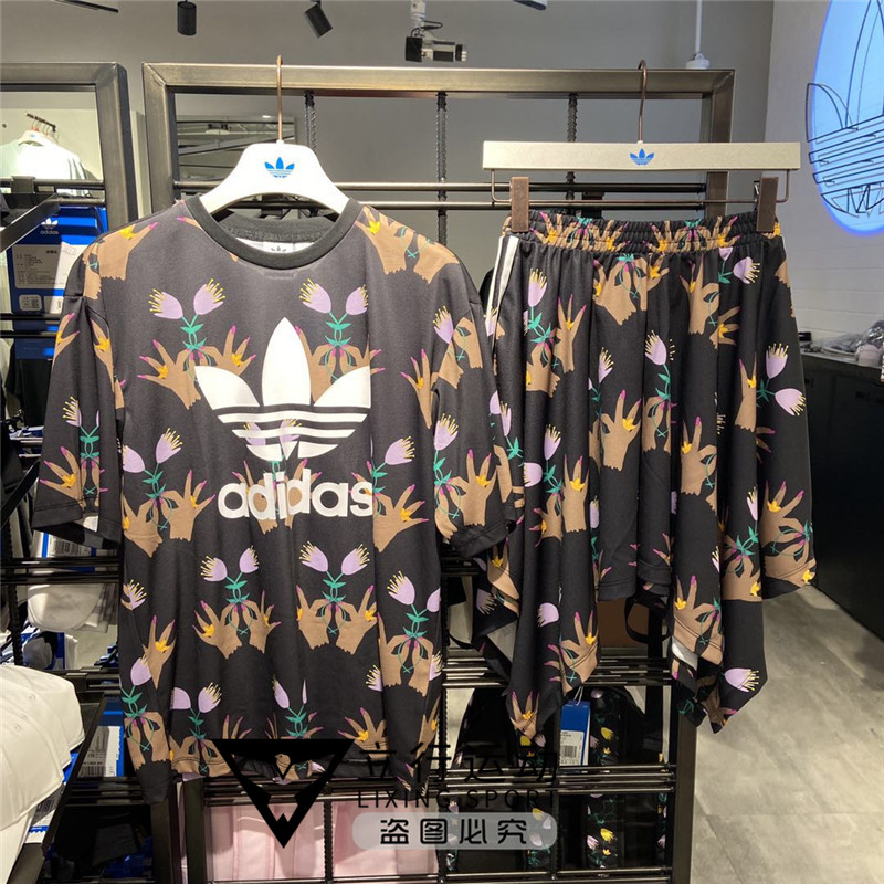 Original Adidas Womens Allover Print Skirt FL4055 Multicolor AOP Skirt C