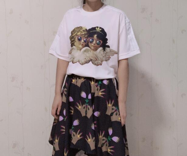 Original Adidas Womens Allover Print Skirt FL4055 Multicolor AOP Skirt C