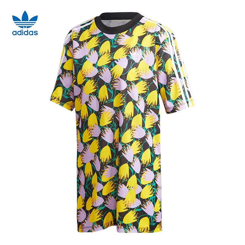 Original Adidas Bellista Tee Dress FL4087 Multicolor Summer Dress