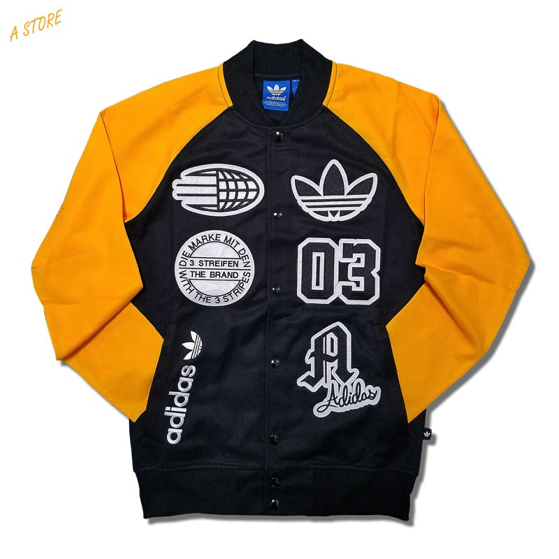 Adidas Logo Truck Top Stadium Jacket S27485 Yellow Jacket