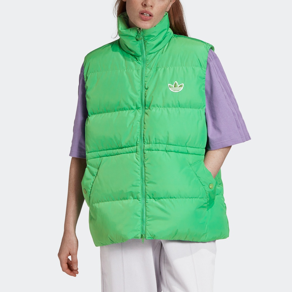 Original Adidas Womens Down Vest GD2521 Green Puffer Down Winter Coat Vest