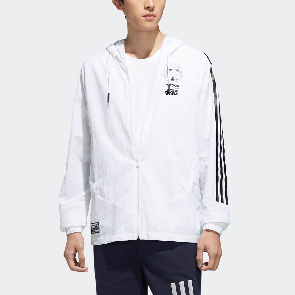 Adidas Original NEO Mens Star Wars Windbrek DW8174 White Hoody