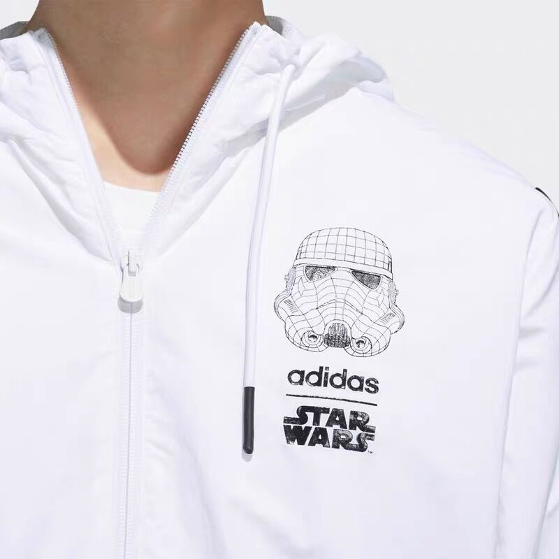 Adidas Original NEO Mens Star Wars Windbrek DW8174 White Hoody