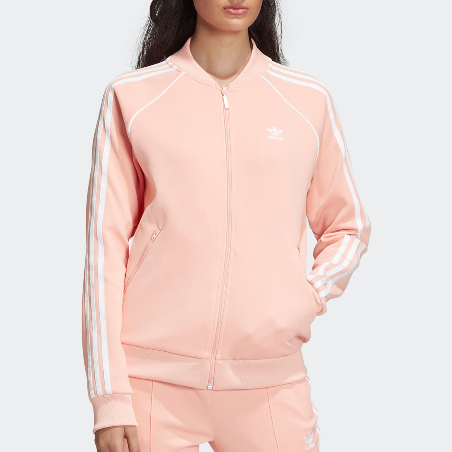 Adidas Original Womens Pink Jacket DV2635 SST Dust Track Jacket