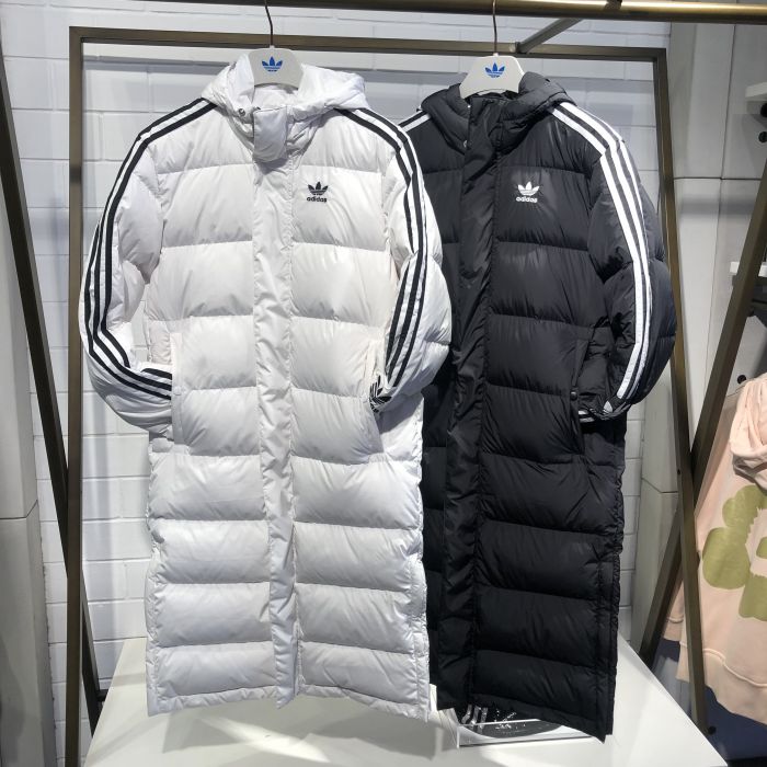 Adidas Originals Mens Long Down Coat HI4658/HI4659 Two Colors White/Black Down Jacket