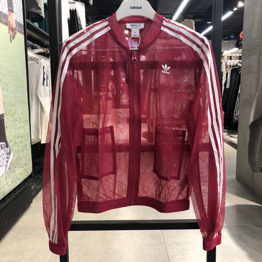 Adidas Originals Woemns Superstar SST Track Top DV0858 Transparent Mesh Jacket
