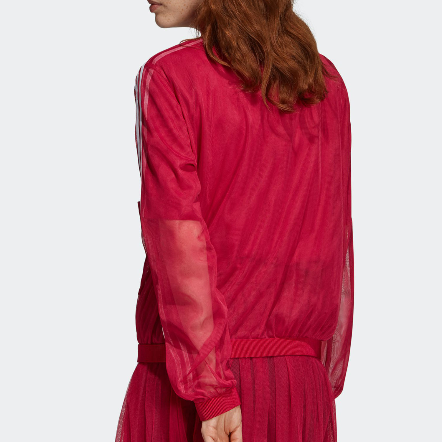 Adidas Originals Woemns Superstar SST Track Top DV0858 Transparent Mesh Jacket