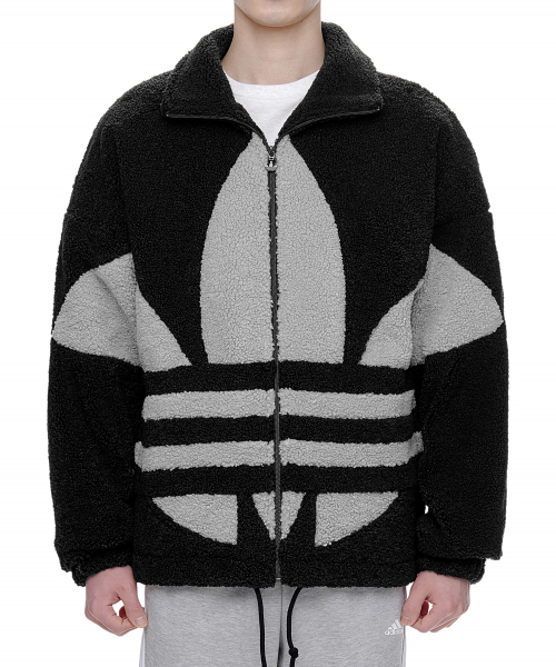 Adidas Originals Big Trefoil Fleece Jacket Black/White 2 Colors GC8695/GC8696 Jacket