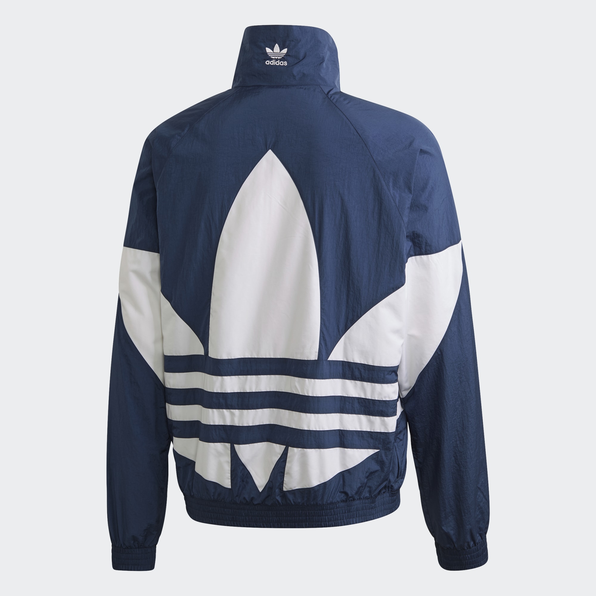 Adidas Big Trefoil Woven Track FM9894 Fashion Mans Blue Polyseter Track Jacket FM9892 Black Trefoil Top