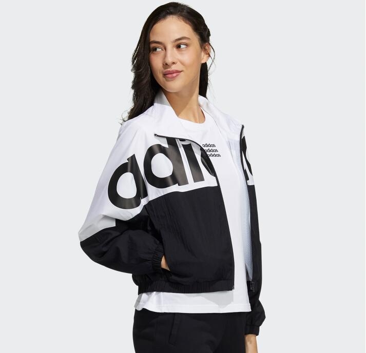 Adidas Womens Windbreaker GP5424 Jacket NEO Icons CE Top GP5425 Black Top
