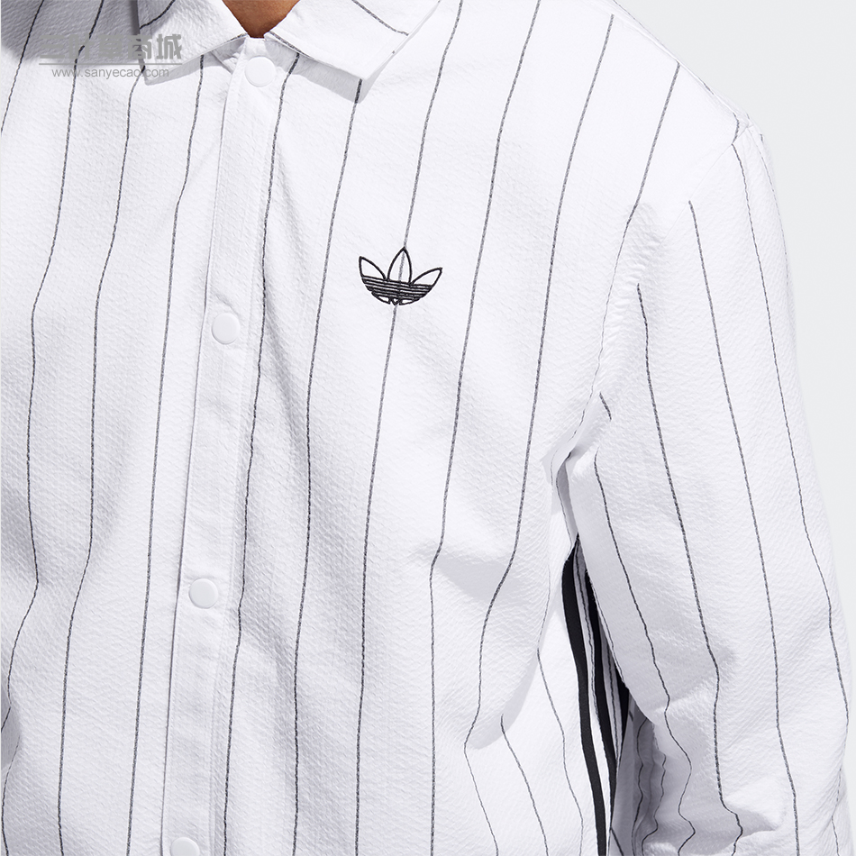 Adidas Original Mens Pinstripe Seersucker Shirt Mens ED5514  Shirt Light Track