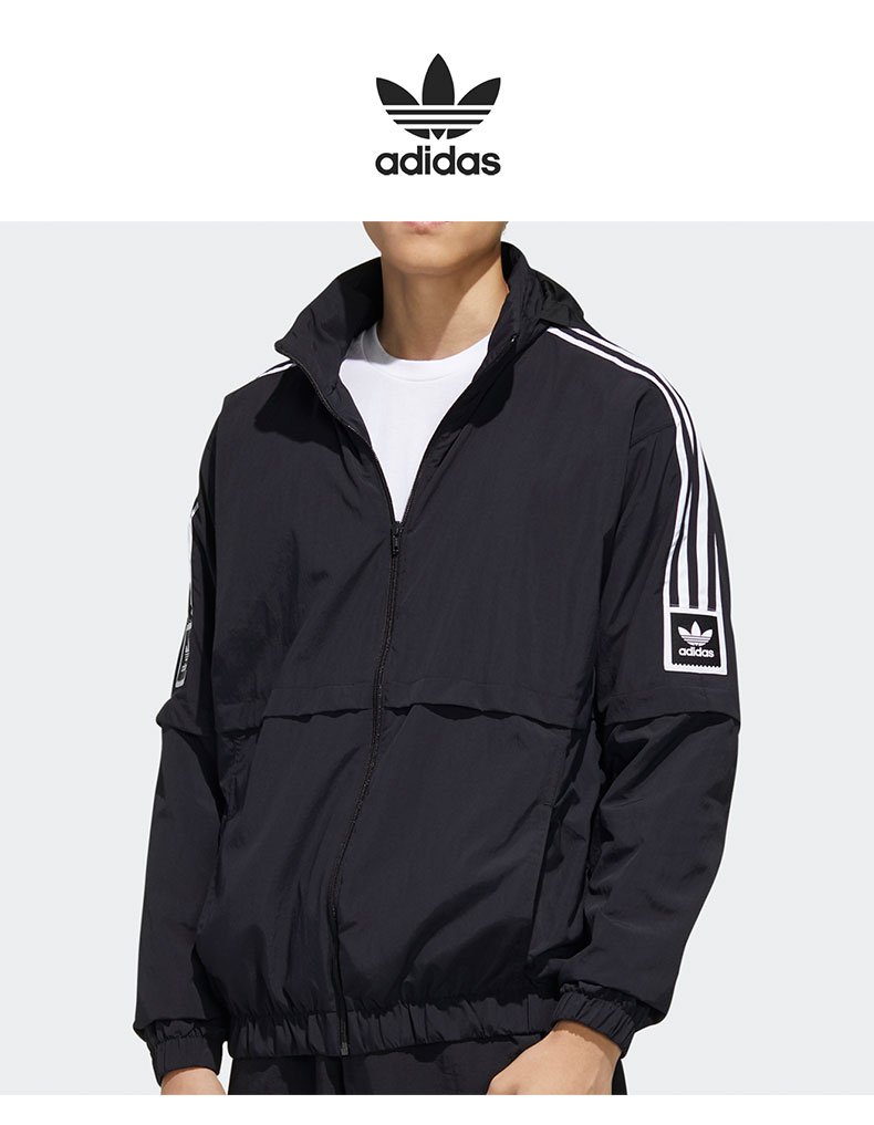 Adidas Originals Splicing Stripe Stand Collar FM7303 Jacket