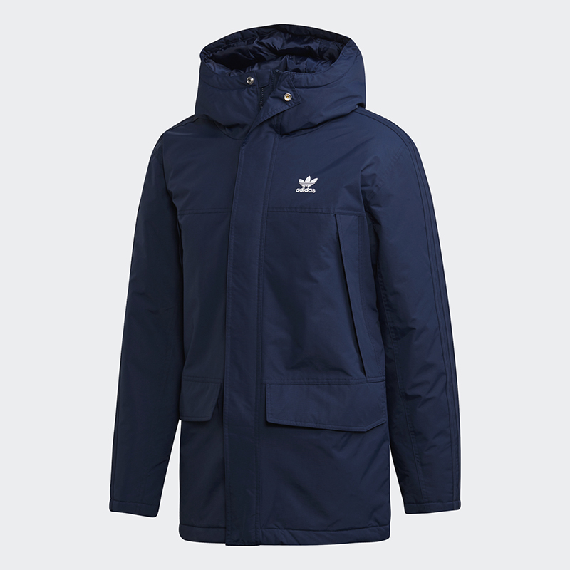 Adidas Originals Mens Warm Padded Parka ED5836 Jacket Navy Hoody