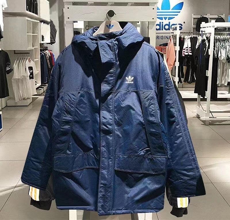 Adidas Originals Mens Warm Padded Parka ED5836 Jacket Navy Hoody