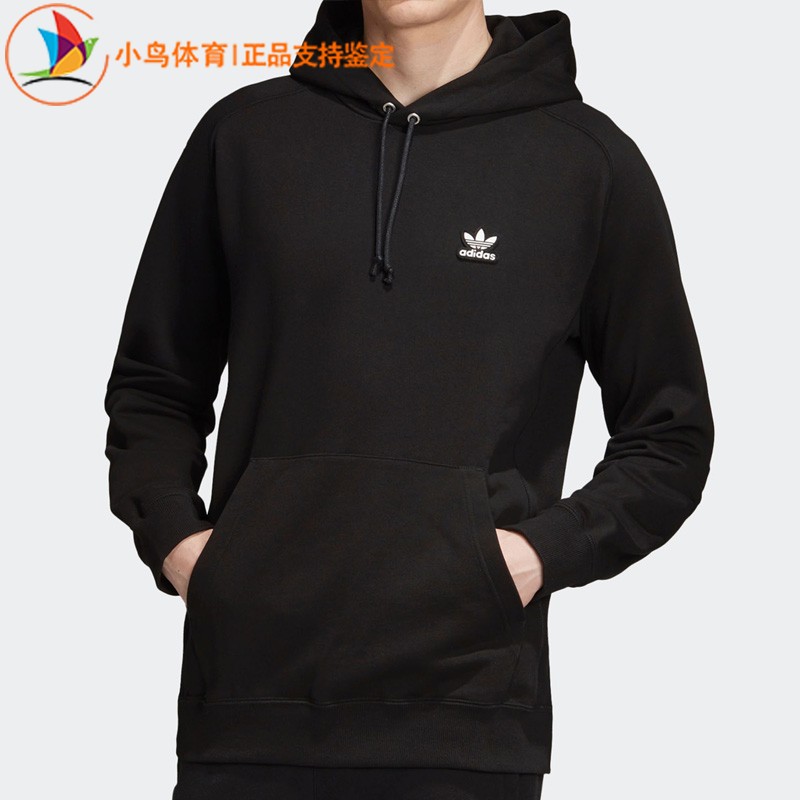 Adidas Official Clover Pullover Hoody DX4212 Black Mens Hoodie