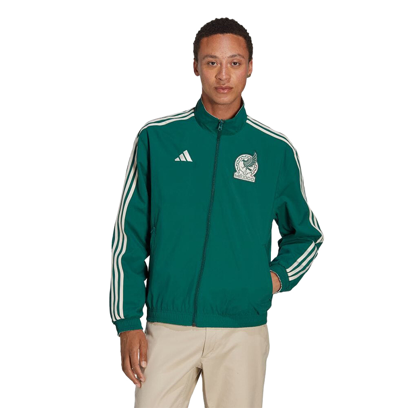 Adidas Original Anthem Jacket Green HF1439 Mexico Soccer Anthem Reversible Jacket