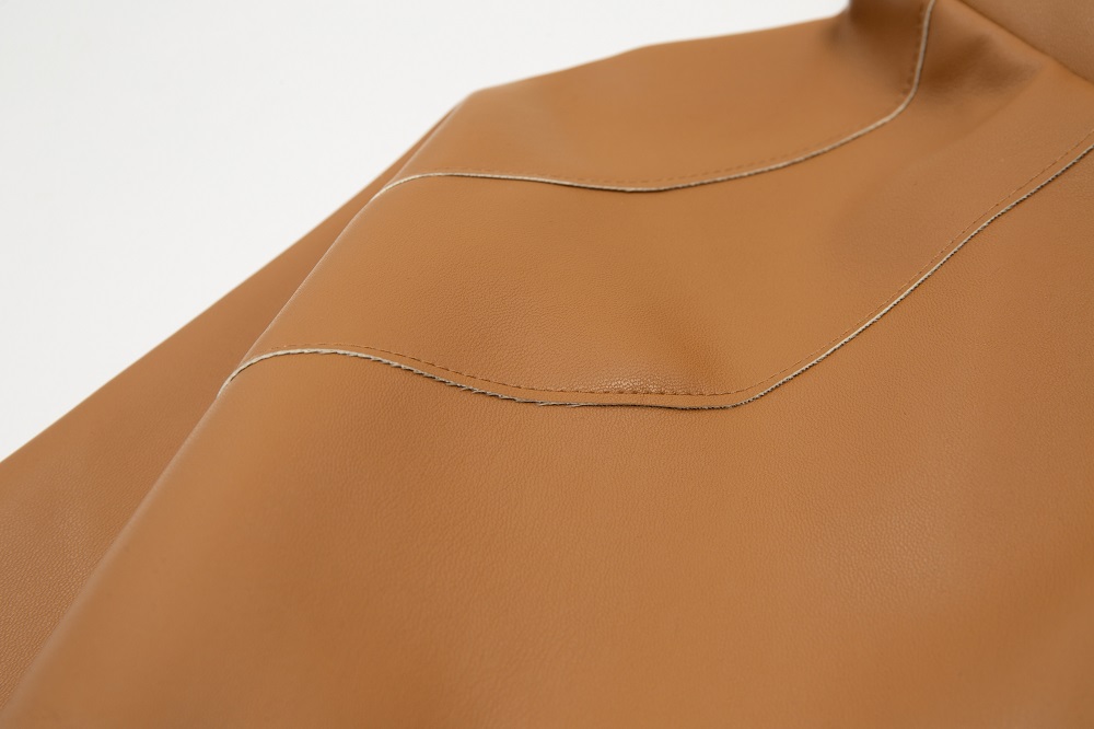 Adidas Adicolor Trefoil Faux Leather Jacket Centre Stage II6102 Leather Jacket II6103   - Brown 