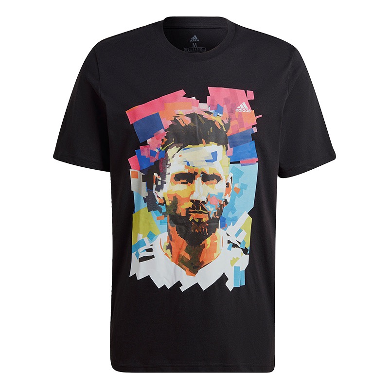 Adidas Messi Soccer Graphic Tees Black HA0931 Football Soccer Tees