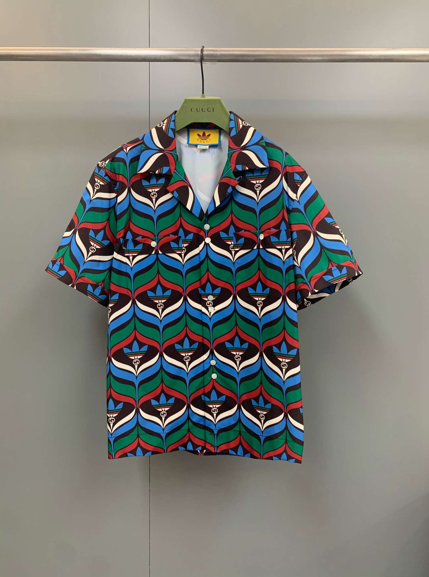 Adidas x Gucci Trefoil Collaboration Sport Tshirt Summer Bowling Tees