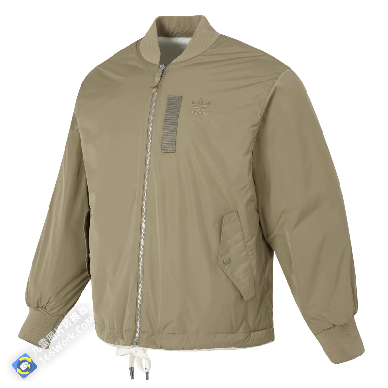 Adidas Adibreak Fleece Reversible Jacket Black IN0989 Lamb Fleece Jacket Khaki IN0990 Track Top